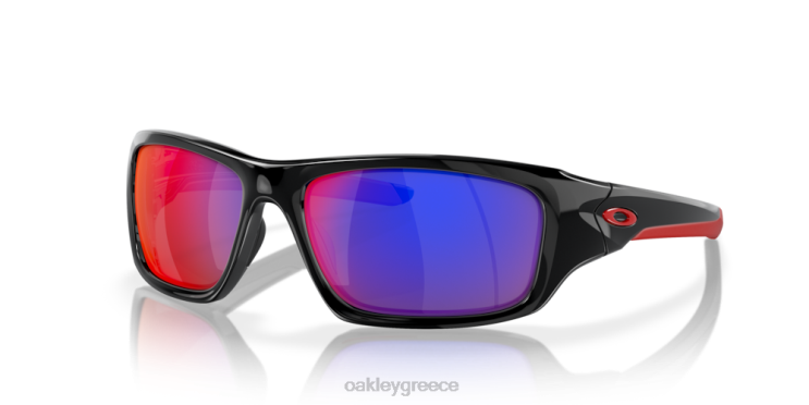 βαλβίδα 42H6F774 Oakley γυαλιά Θετικοί κόκκινοι φακοί ιριδίου, γυαλισμένο μαύρο πλαίσιο