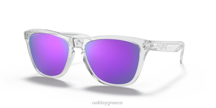βατράχια (χαμηλή εφαρμογή γέφυρας) 42H6F816 Oakley γυαλιά Βιολετί φακοί prizm, γυαλισμένο διάφανο πλαίσιο