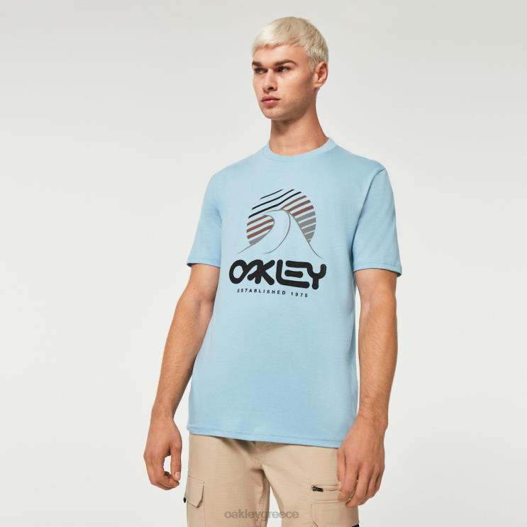 μπλουζάκι με ένα κύμα b1b 42H6F2139 Oakley ρούχα πέτρινο μπλε